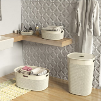 KIS korpa za veš Filo Hamper 55l Romantic ivory-1
